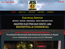 Tablet Screenshot of aandselectric.com
